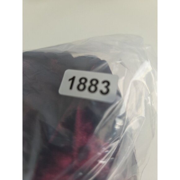 Andree by Unit Burgundy Crushed Velvet Embroidered Open Kimono Cardigan Small - Picture 5 of 5